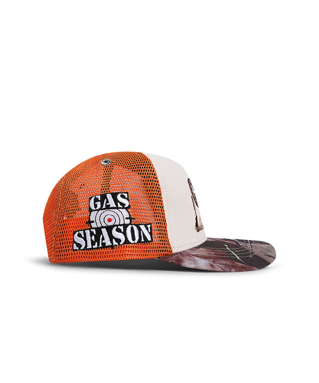 GasNYC Gas Season Trucker Hat -Cream/Orange