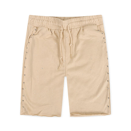 Bkys Rhinestone Shorts - Beige