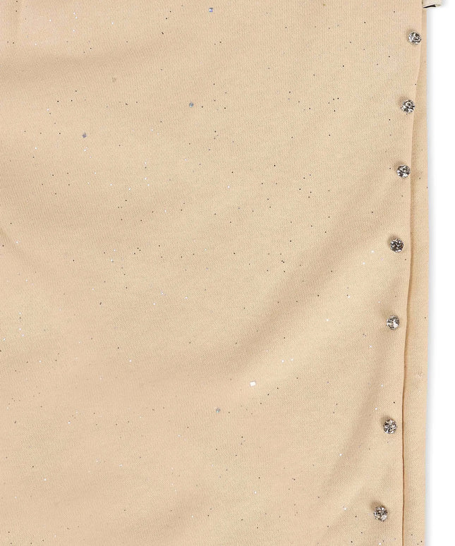 Bkys Rhinestone Shorts - Beige