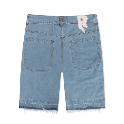 Ricchezza Patched Up Short - Denim Blue - denim exchange