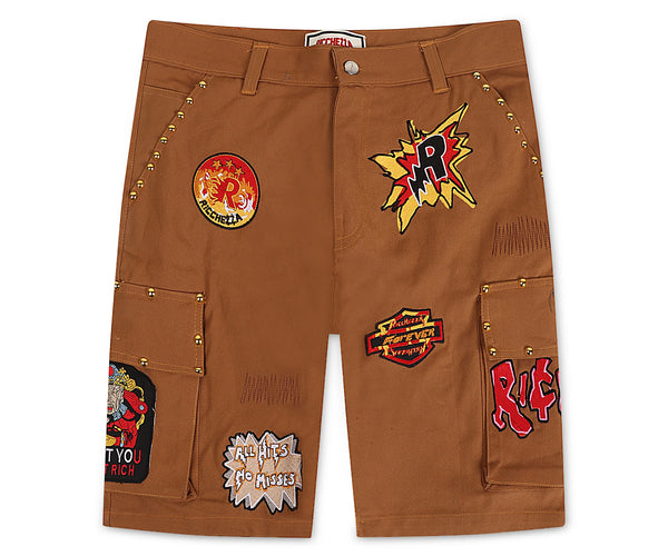 Ricchezza CHEZZA Khaki cargo short - Khaki – Denim Exchange