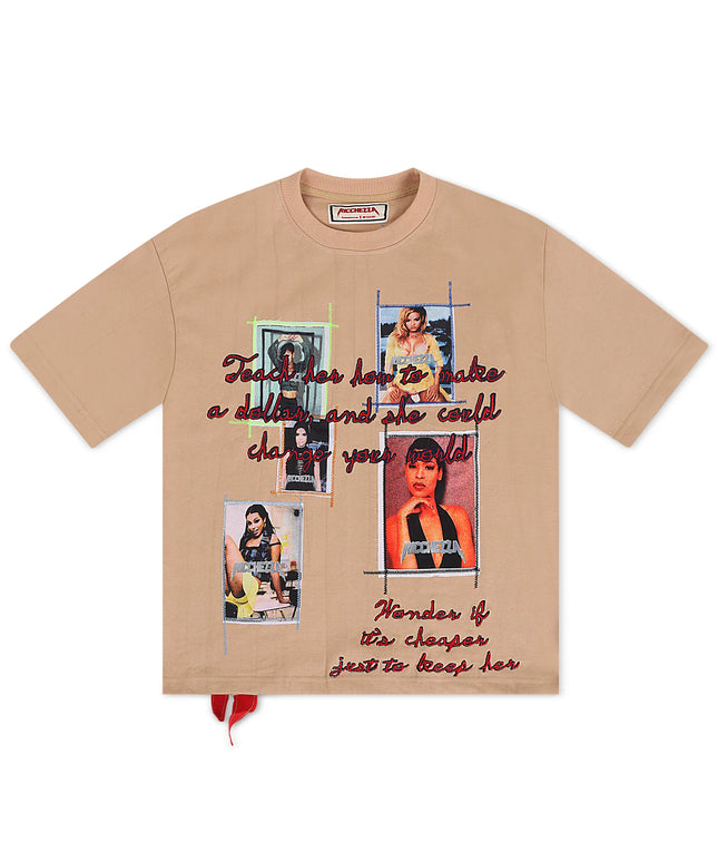 Ricchezza Cheaper to Teach Her Tee - Cream
