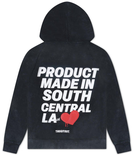 THUG IT OUT MADE IN SOUTH CENTRAL HOODIE - BLACK THUG IT OUT