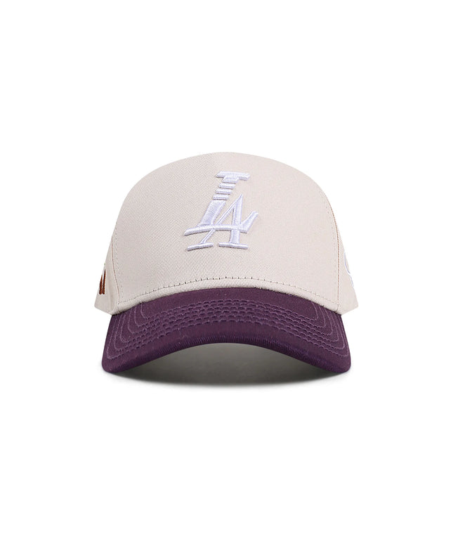 Reference Mens Paradise LA Hat - Cream/Purple