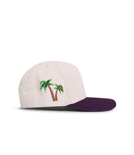 Reference Mens Paradise LA Hat - Cream/Purple