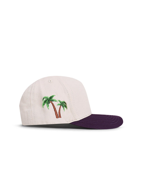 Reference Mens Paradise LA Hat - Cream/Purple