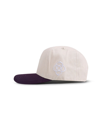 Reference Mens Paradise LA Hat - Cream/Purple