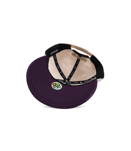 Reference Mens Paradise LA Hat - Cream/Purple