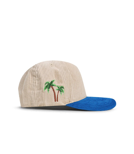 Reference Mens Paradise LA Corduroy Hat - Cream/Blue/Yellow