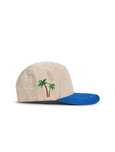 Reference Mens Paradise LA Corduroy Hat - Cream/Blue/Yellow