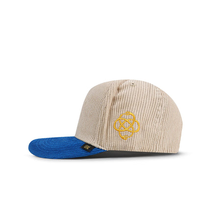 Reference Mens Paradise LA Corduroy Hat - Cream/Blue/Yellow