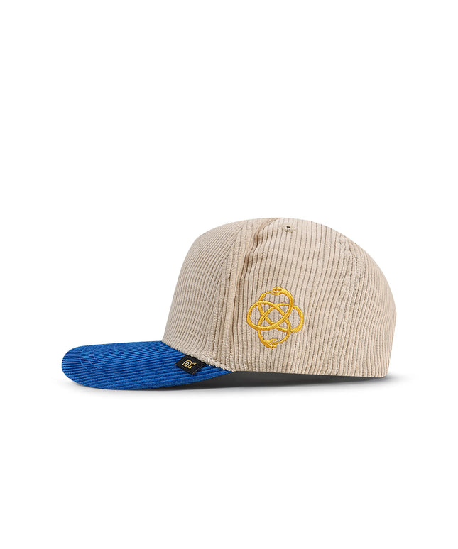 Reference Mens Paradise LA Corduroy Hat - Cream/Blue/Yellow