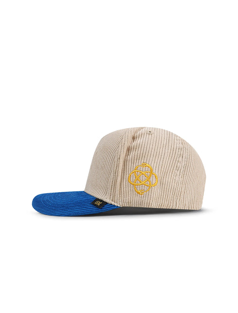 Reference Mens Paradise LA Corduroy Hat - Cream/Blue/Yellow