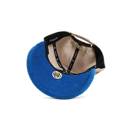 Reference Mens Paradise LA Corduroy Hat - Cream/Blue/Yellow