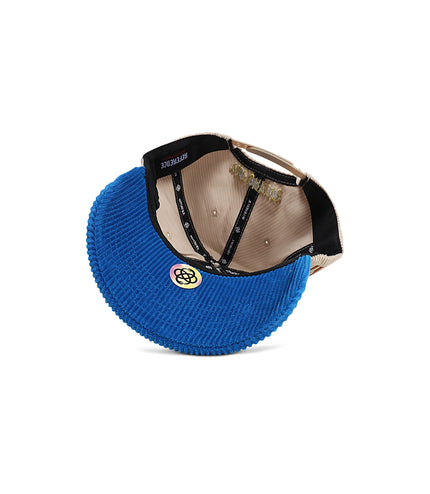 Reference Mens Paradise LA Corduroy Hat - Cream/Blue/Yellow