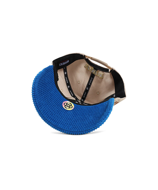 Reference Mens Paradise LA Corduroy Hat - Cream/Blue/Yellow