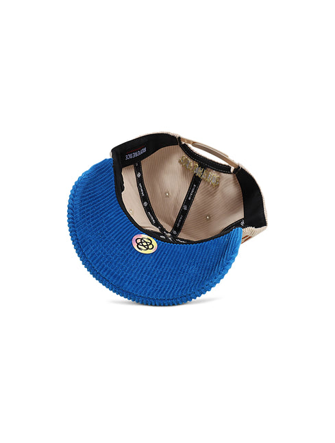 Reference Mens Paradise LA Corduroy Hat - Cream/Blue/Yellow