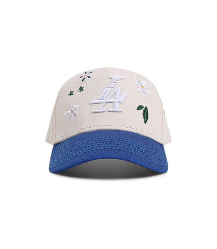 Reference Mens Paradise LA Floral Hat - Cream/Blue