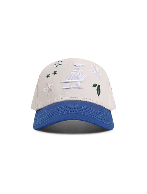 Reference Mens Paradise LA Floral Hat - Cream/Blue