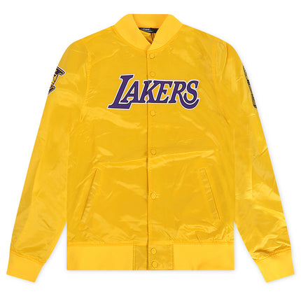 Pro Standard LA Lakers Big Logo Satin Jacket - Gold