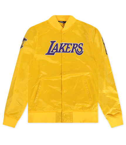 Pro Standard LA Lakers Big Logo Satin Jacket - Gold