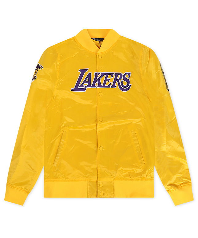 Pro Standard LA Lakers Big Logo Satin Jacket - Gold