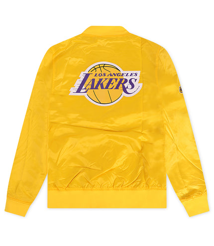 Pro Standard LA Lakers Big Logo Satin Jacket - Gold