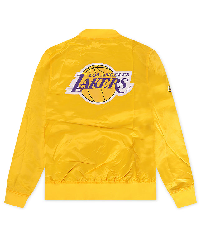 Pro Standard LA Lakers Big Logo Satin Jacket - Gold