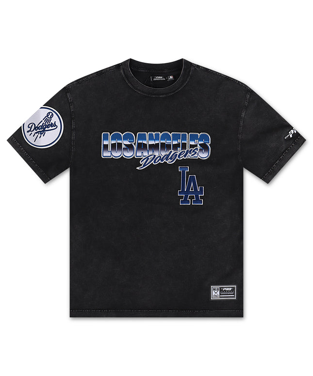Pro Standard LA Dodgers Chrome Drop Shoulder Tee - Washed Black