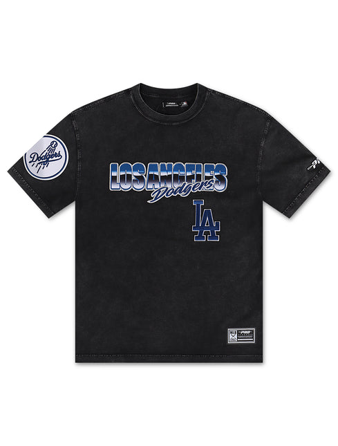 Pro Standard LA Dodgers Chrome Drop Shoulder Tee - Washed Black