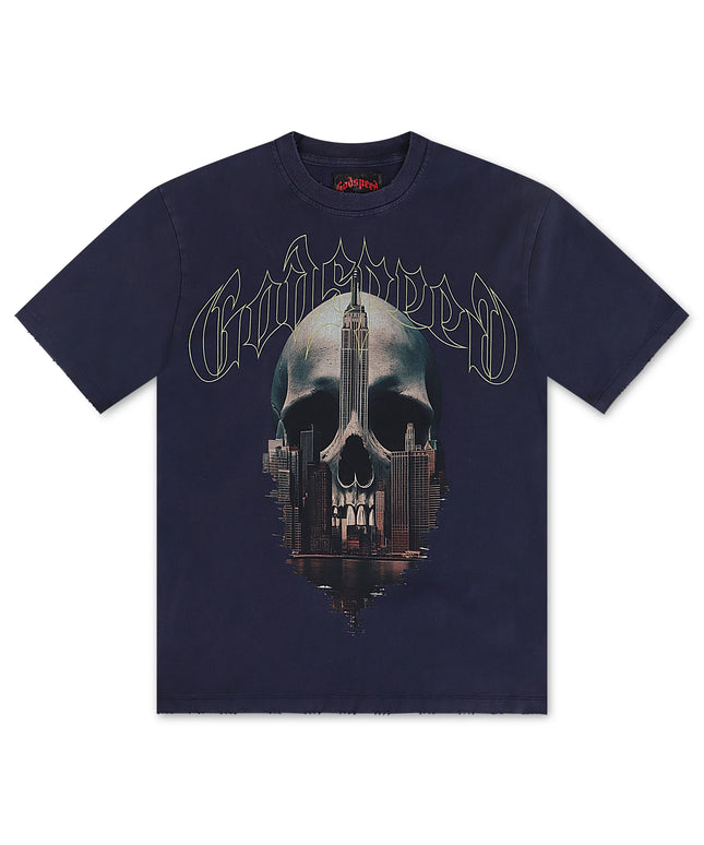 Godspeed Skyline Tee - Navy Wash