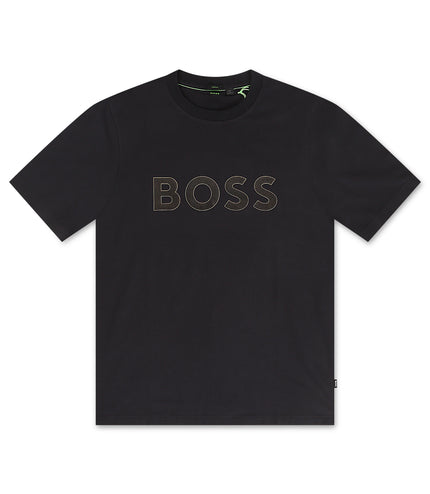 Hugo Boss Stretch Cotton Tee Logo - Black