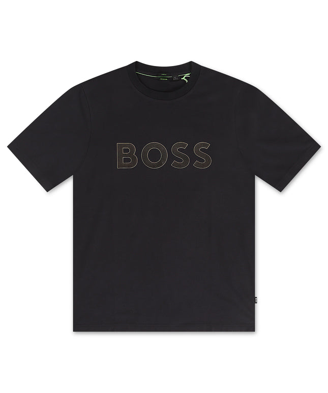 Hugo Boss Stretch Cotton Tee Logo - Black