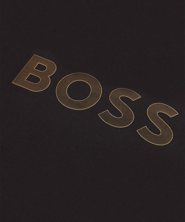 Hugo Boss Stretch Cotton Tee Logo - Black