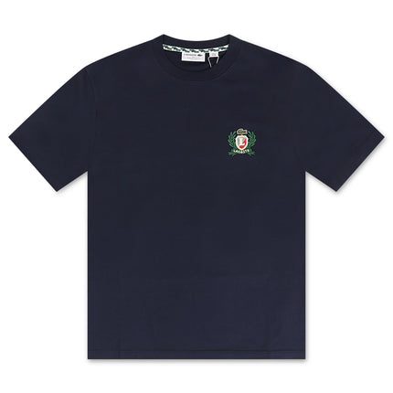 Lacoste Embroidered Badge Tee - Navy