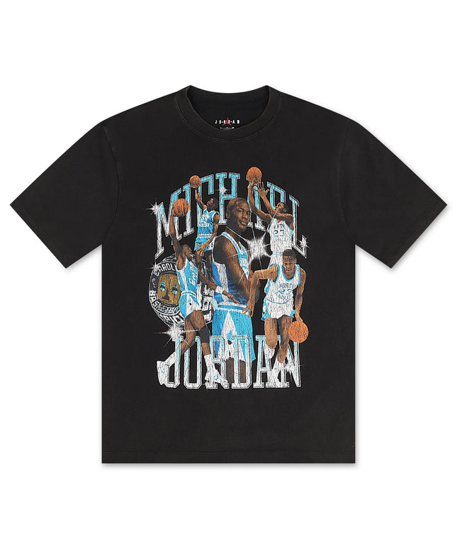 Air Jordan Mens Flight Essentials Tee - Black/Dark Powder Blue