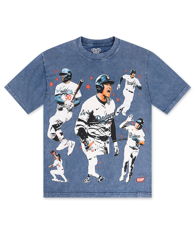 Stargazing LA Dodgers  Ohtani Crazy Tee - Washed Blue