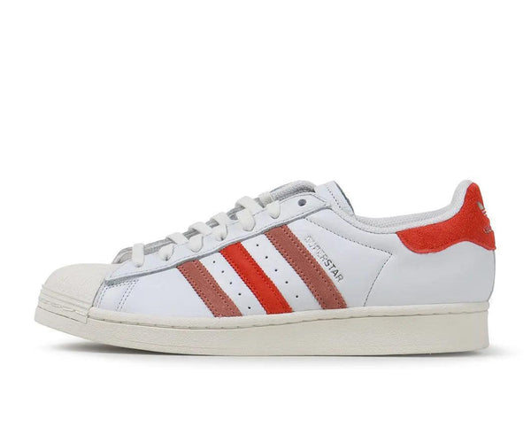 Adidas Mens Superstar White/Red Denim Exchange