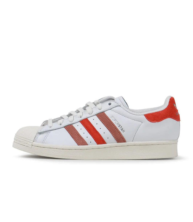 Adidas Mens Superstar White/Red Denim Exchange