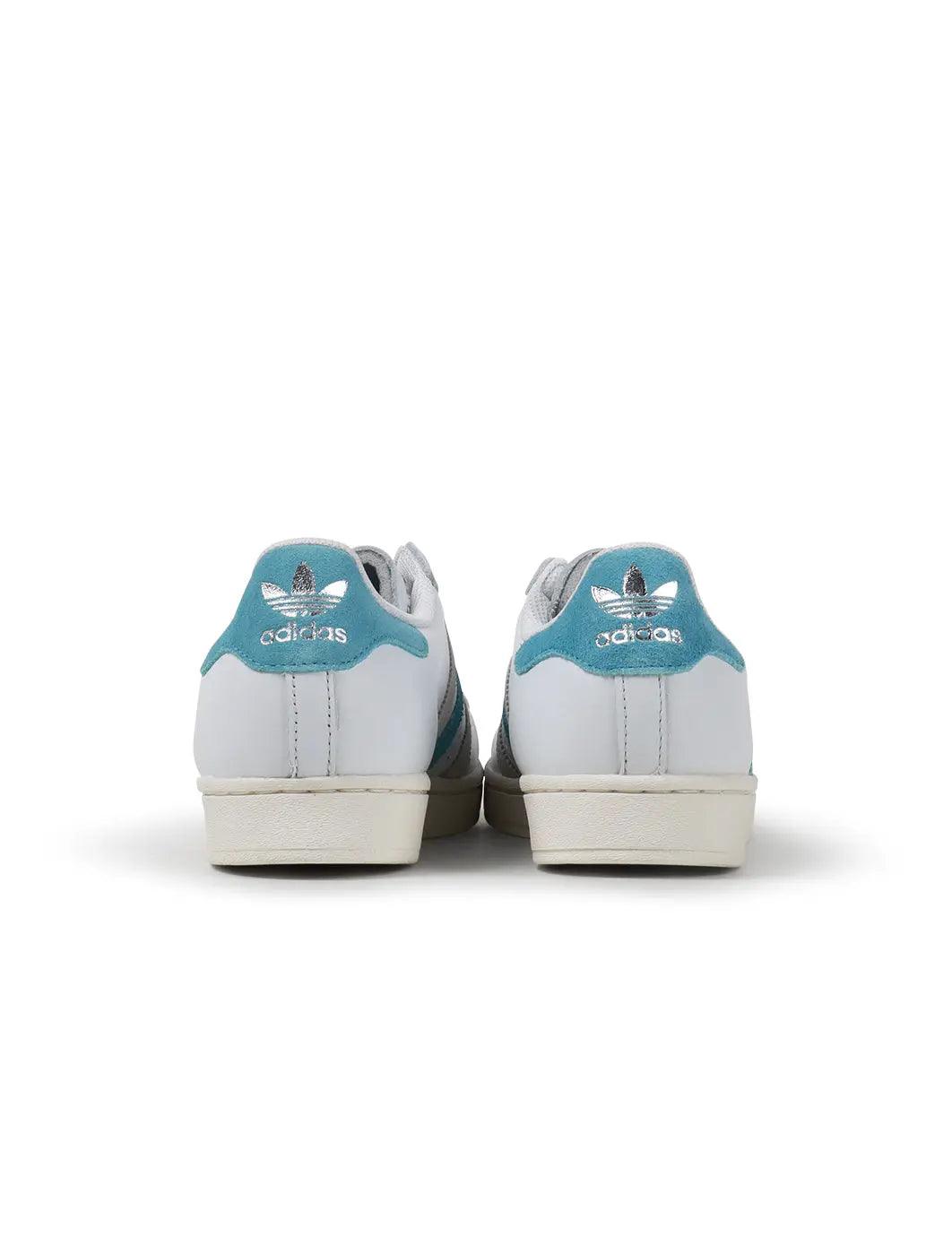 adidas Men's Originals Superstar Shoes, Cream White Blue Grey / 8.5 adidas Men's Originals Superstar Shoes, Cream White Blue Grey / 8.5