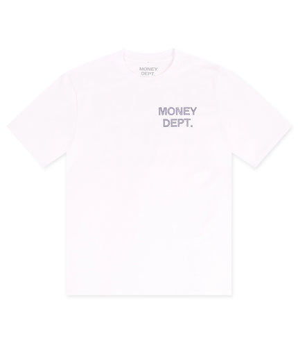 Money Dept. Rhinestone Tee - White/Blue
