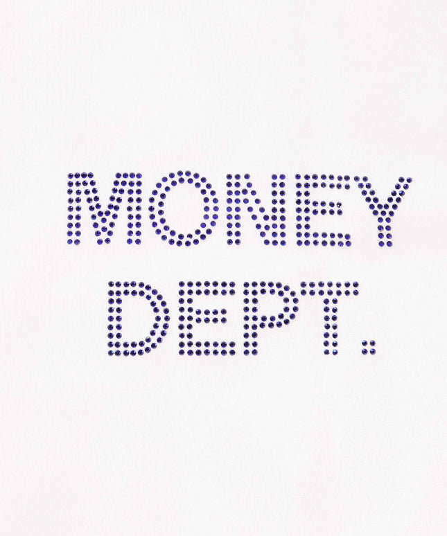 Money Dept. Rhinestone Tee - White/Blue