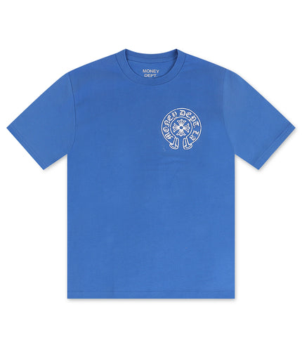 Money Dept. Vintage Old English Tee - Blue/White
