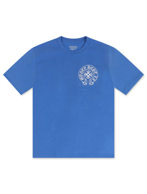 Money Dept. Vintage Old English Tee - Blue/White