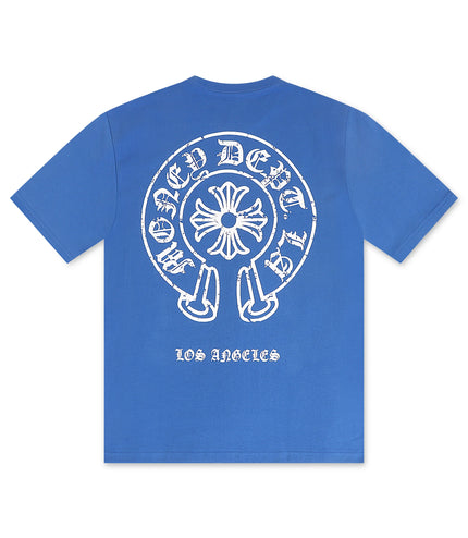 Money Dept. Vintage Old English Tee - Blue/White