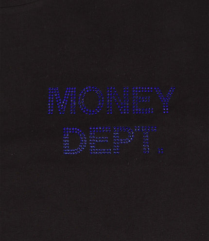 Money Dept. Rhinestone Tee - Black/Blue