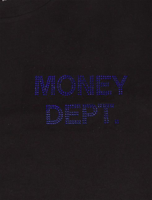 Money Dept. Rhinestone Tee - Black/Blue