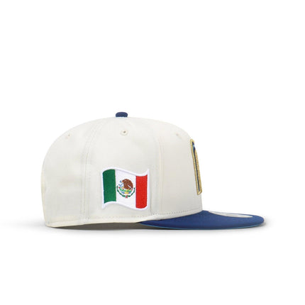 NEW ERA MEXICO SNAPBACK HAT - CHROME/BLUE NEW ERA