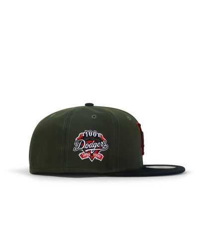 NEW ERA 5950 LA DODGERS 100TH ANNIVERSARY - GREEN/BLACK NEW ERA