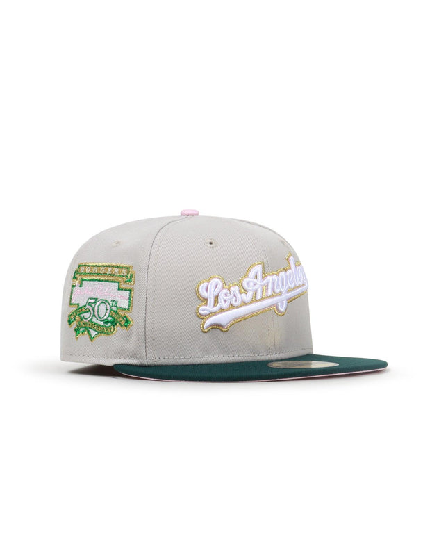 NEW ERA 5950 LA DODGERS JACKIE ROBINSON HAT - STONE/GREEN NEW ERA